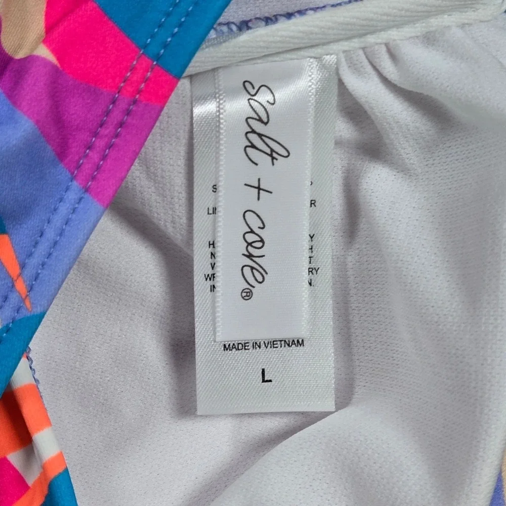 Salt + Cove Junior's‎ Tropical Breeze Knotted One Piece Swimsuit L NWT